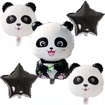 Balónek Sada Balónky Balón Panda Hvězdička Mix 5 kusů Narozenin