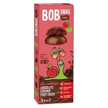 Sušené ovoce Neznámý Ovocná pochoutka, jablko-jahoda v mléčné čokoládě, 30 g, BOB SNAIL BS-4132