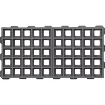 Venkovní dlažba Šedá plastová zátěžová zatravňovací dlažba FLOMA HydroG PRO - délka 100 cm, šířka 50 cm, výška 6,5 cm