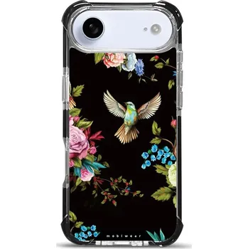 Pouzdro na mobilní telefon Odolný obal Mobiwear MagSafe Elite Bumper - Apple iPhone Air - D007D Ptáček a květy (Odolný kryt, pouzdro, obal Mobiwear Elite Bumper na mobil Apple iPhone Air - D007D Ptáček a květy, materiál Plast + TPU silikon + kov - zesílená ochrana telefonu, podpora
