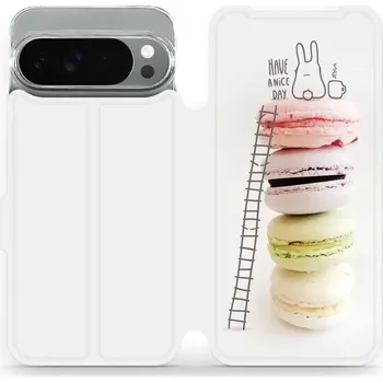 Pouzdro na mobilní telefon Flipové pouzdro Mobiwear - Google Pixel 10 Pro XL - M090P Makronky (Knížkové flip pouzdro, obal, kryt na mobil Google Pixel 10 Pro XL - M090P Makronky, materiál Umělá kůže + TPU - ochrana 360°, stojánek, silikonová vanička, magnetické zavírání)