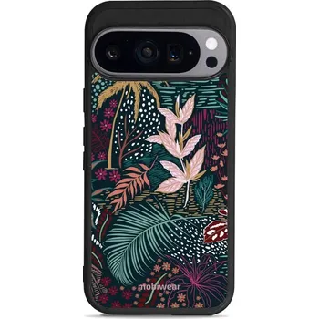 Pouzdro na mobilní telefon Lesklý kryt Mobiwear Glossy - Google Pixel 9 - G043G - Temná flóra (Prémiové lesklé pouzdro, obal, kryt Mobiwear Glossy na mobil Google Pixel 9 - G043G - Temná flóra, materiál Plast + TPU silikon - krytí po všech stranách, neošoupatelný potisk, tenké)