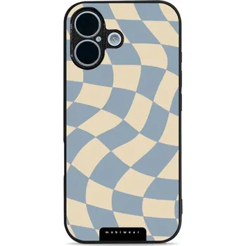 Pouzdro na mobilní telefon Lesklý kryt Mobiwear Glossy - Apple iPhone 17 - GA59G Modrá a béžová šachovnice (Prémiové lesklé pouzdro, obal, kryt Mobiwear Glossy na mobil Apple iPhone 17 - GA59G Modrá a béžová šachovnice, materiál Plast + TPU silikon - krytí po všech stranách,)