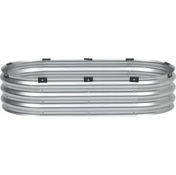 Obraz SucceBuy Držák Na Květináč 119.5x58.5x27CM Stříbrný Hliníkovo-zinkový plech