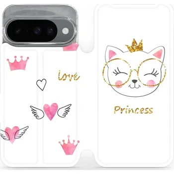 Pouzdro na mobilní telefon Flipové pouzdro Mobiwear - Google Pixel 10 - MH03S Kočička princess (Knížkové flip pouzdro, obal, kryt na mobil Google Pixel 10 - MH03S Kočička princess, materiál Umělá kůže + TPU - ochrana 360°, stojánek, silikonová vanička, magnetické zavírání)