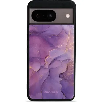 Pouzdro na mobilní telefon Lesklý kryt Mobiwear Glossy - Google Pixel 8 - G050G - Fialový mramor (Prémiové lesklé pouzdro, obal, kryt Mobiwear Glossy na mobil Google Pixel 8 - G050G - Fialový mramor, materiál Plast + TPU silikon - krytí po všech stranách, neošoupatelný potisk, tenk