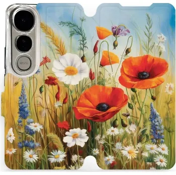 Telefonní příslušenství Flipové pouzdro Mobiwear - Vivo V50 Lite - VP43S Letní louka (Knížkové flip pouzdro, obal, kryt na mobil Vivo V50 Lite - VP43S Letní louka, materiál Umělá kůže + TPU - ochrana 360°, stojánek, silikonová vanička, magnetické zavírání)