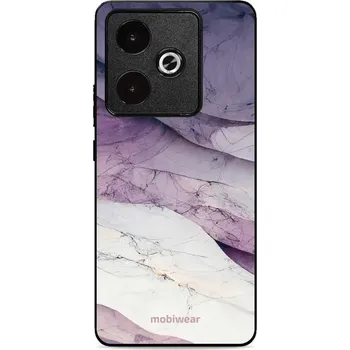Pouzdro na mobilní telefon Lesklý kryt Mobiwear Glossy - Realme GT 7T - G028G - Bílý a fialový mramor (Prémiové lesklé pouzdro, obal, kryt Mobiwear Glossy na mobil Realme GT 7T - G028G - Bílý a fialový mramor, materiál Plast + TPU silikon - krytí po všech stranách, neošoupatelný)