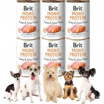 Krmivo pro psa Vlhké Krmivo pro psy Brit Care Mono Protein Krůta a batáty 400g * 6 Ks