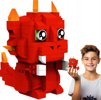 ostatní stavebnice STAVEBNÍ Stavebnice Dinosaurus 258 kostek ČERVENÝ DRAK KE Den dětí