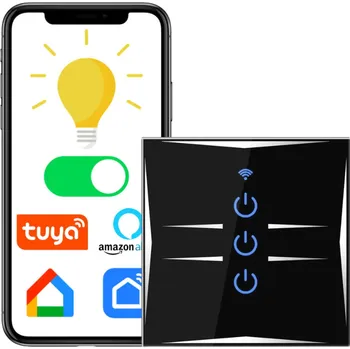 IP kamera WIFI vypínač světla Tuya bezdrátový dotykový trojitý chytrý pod omítku