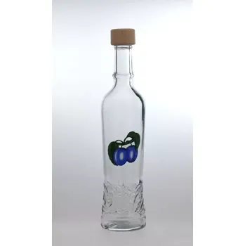 Láhev Skleněná lahev na švestkovici (Lahev s motivem švestky)