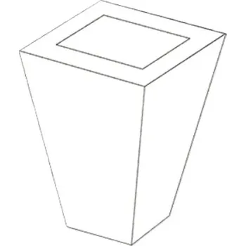 Květináč Květináč Ferobet Pyramid II., 40 x 40 x 60 cm, Sand přírodní