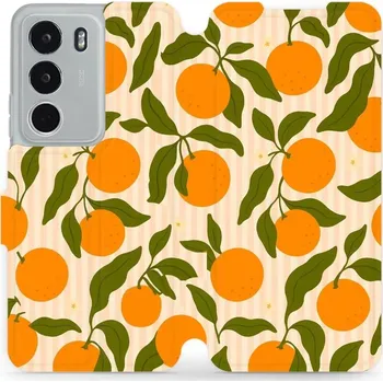 Pouzdro na mobilní telefon Flipové pouzdro Mobiwear - Realme C71 - VP82S Pomeranče (Knížkové flip pouzdro, obal, kryt na mobil Realme C71 - VP82S Pomeranče, materiál Umělá kůže + TPU - ochrana 360°, stojánek, silikonová vanička, magnetické zavírání)