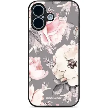 Pouzdro na mobilní telefon Lesklý kryt Mobiwear Glossy - Apple iPhone 17 - G034G - Květy na šedém pozadí (Prémiové lesklé pouzdro, obal, kryt Mobiwear Glossy na mobil Apple iPhone 17 - G034G - Květy na šedém pozadí, materiál Plast + TPU silikon - krytí po všech stranách,)