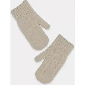 Rukavice Dámské pletené rukavice RZ055 - 21 cm / smetanová