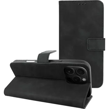 Pouzdro na mobilní telefon Flipové pouzdro TENDER Book pro Apple iPhone 16 Pro Max, černá