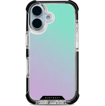 Pouzdro na mobilní telefon Odolný obal Mobiwear MagSafe Elite Bumper - Apple iPhone 17 - D034D Mátový a fialový odstín (Odolný kryt, pouzdro, obal Mobiwear Elite Bumper na mobil Apple iPhone 17 - D034D Mátový a fialový odstín, materiál Plast + TPU silikon + kov - zesílená ochrana)