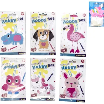 Velikonoční dekorace Kreativní sada šití 12x2x19 cm 6ASS