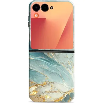 Pouzdro na mobilní telefon Odolný obal Mobiwear Elite Pro - Samsung Galaxy Z Flip 7 - EP34E Zelenkavý a zlatavý mramor (Odolné pouzdro, obal kryt Mobiwear Elite Pro - maximální ochrana mobilu Samsung Galaxy Z Flip 7, zesílené hrany, přesné výřezy, pohodlné držení, odolná grafika,)