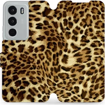 Pouzdro na mobilní telefon Flipové pouzdro Mobiwear - Realme C71 - VA33P Leopardí vzor (Knížkové flip pouzdro, obal, kryt na mobil Realme C71 - VA33P Leopardí vzor, materiál Umělá kůže + TPU - ochrana 360°, stojánek, silikonová vanička, magnetické zavírání)