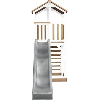 Dětské hřiště Herní věž axi Beach Tower šedá skluzavka dřevo hnědo-bílé šedá