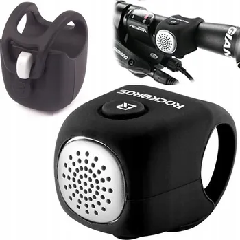 Zvonek na kolo Elektronický zvonek na kolo Rockbros černý 30 mm hliníkový 90 dB