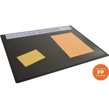 Stolní podložka Podložka na stůl, černá, 65 x 50 cm, s ročním kalendářem, s transparentní vrchní fólií, 5 ks, DURABL