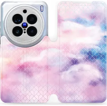 Pouzdro na mobilní telefon Flipové pouzdro Mobiwear - Vivo X200 Pro - MR02S Vodovkové obrazce (Knížkové flip pouzdro, obal, kryt na mobil Vivo X200 Pro - MR02S Vodovkové obrazce, materiál Umělá kůže + TPU - ochrana 360°, stojánek, silikonová vanička, magnetické zavírání)