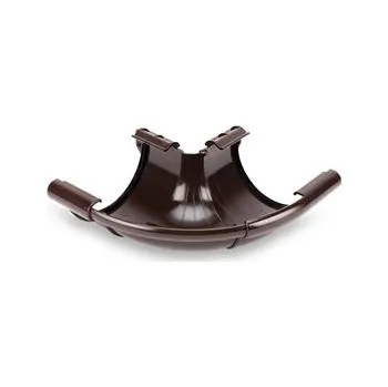 okap PLASTOVÉ OKAPY Žlabový roh vnější NASTAVITELNÝ 90-150st. 130mm hnědý