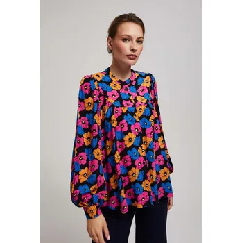 Dámská košile Květinová košile Moodo černá | modrá | oranžová | světle modrá | fuchsiová | vícebarevná 2502906