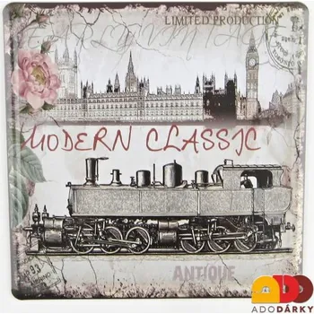 Plechová cedule Plechová cedule - Modern classic 20 x 20 cm - var. 5