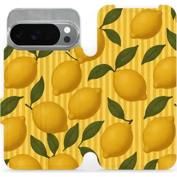 Pouzdro na mobilní telefon Flipové pouzdro Mobiwear - Google Pixel 10 Pro - VP81S Citrony (Knížkové flip pouzdro, obal, kryt na mobil Google Pixel 10 Pro - VP81S Citrony, materiál Umělá kůže + TPU - ochrana 360°, stojánek, silikonová vanička, magnetické zavírání)