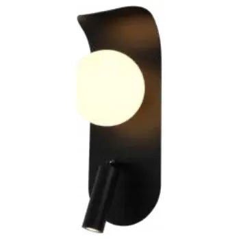 Nástěnné svítidlo Pati - Nástěnné svítidlo 265x100 mm, 1xG9 + LED, 5W, Černé + Mléčné sklo