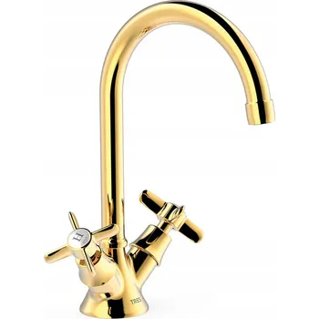 Vodovodní baterie Stojánková umyvadlová baterie Tres zlatá