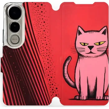 Pouzdro na mobilní telefon Flipové pouzdro Mobiwear - Vivo V50 Lite - VP54S Kocourek (Knížkové flip pouzdro, obal, kryt na mobil Vivo V50 Lite - VP54S Kocourek, materiál Umělá kůže + TPU - ochrana 360°, stojánek, silikonová vanička, magnetické zavírání)