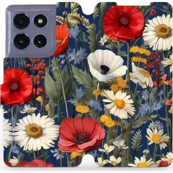 Pouzdro na mobilní telefon Flipové pouzdro Mobiwear - Motorola Moto G86 5G - VP46S Temná louka (Knížkové flip pouzdro, obal, kryt na mobil Motorola Moto G86 5G - VP46S Temná louka, materiál Umělá kůže + TPU - ochrana 360°, stojánek, silikonová vanička, magnetické zavírání)