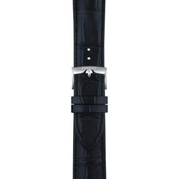 Řemínek na hodinky Kožený řemínek Tissot T852.051.025 22mm, modrý, Quick Release