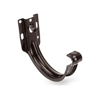 okap PLASTOVÉ OKAPY Žlabový hák čelní kovový 130mm hnědý