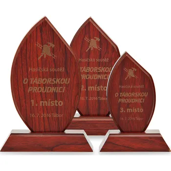 Dřevěná plaketa s laserovým gravírováním, 100x140mm