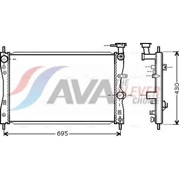 Chladič motoru Chladič, chlazení motoru AVA MTA2172