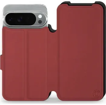 Pouzdro na mobilní telefon Flipové pouzdro Mobiwear Semiš - Google Pixel 10 Pro XL - Cihlové & Černé (Knížkové semišové flip pouzdro, obal, kryt na mobil Google Pixel 10 Pro XL - Cihlové & Černé, materiál semiš + TPU, ochrana 360°, stojánek, silikonová vanička, magnetické zavírání)