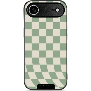 Pouzdro na mobilní telefon Lesklý kryt Mobiwear Glossy - Apple iPhone Air - GA58G Zelená a béžová šachovnice (Prémiové lesklé pouzdro, obal, kryt Mobiwear Glossy na mobil Apple iPhone Air - GA58G Zelená a béžová šachovnice, materiál Plast + TPU silikon - krytí po všech stranách,)