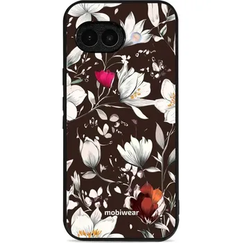 Pouzdro na mobilní telefon Lesklý kryt Mobiwear Glossy - Google Pixel 9A - GP72G Květy na hnědé (Prémiové lesklé pouzdro, obal, kryt Mobiwear Glossy na mobil Google Pixel 9A - GP72G Květy na hnědé, materiál Plast + TPU silikon - krytí po všech stranách, neošoupatelný potisk, tenké)