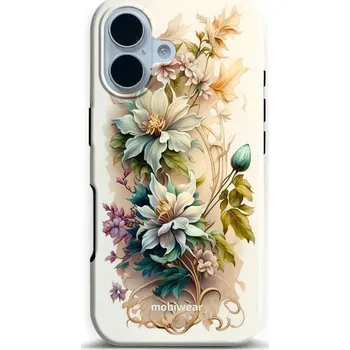 Pouzdro na mobilní telefon Odolný obal Mobiwear Elite Pro - Apple iPhone 17 - E014E Krémové květy (Odolné pouzdro, obal kryt Mobiwear Elite Pro - maximální ochrana mobilu Apple iPhone 17, zesílené hrany, přesné výřezy, pohodlné držení, odolná grafika, kvalitní materiály)