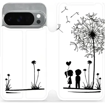Pouzdro na mobilní telefon Flipové pouzdro Mobiwear - Google Pixel 10 Pro - MH16P Dvojice s pampeliškou (Knížkové flip pouzdro, obal, kryt na mobil Google Pixel 10 Pro - MH16P Dvojice s pampeliškou, materiál Umělá kůže + TPU - ochrana 360°, stojánek, silikonová vanička, magnetické)