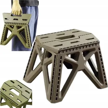 Stolička Stolička MOMIX, odstíny béžové, odstíny hnědé, odstíny zelené, 23,5 cm