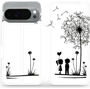 Pouzdro na mobilní telefon Flipové pouzdro Mobiwear - Google Pixel 10 Pro XL - MH16P Dvojice s pampeliškou (Knížkové flip pouzdro, obal, kryt na mobil Google Pixel 10 Pro XL - MH16P Dvojice s pampeliškou, materiál Umělá kůže + TPU - ochrana 360°, stojánek, silikonová vanička,)