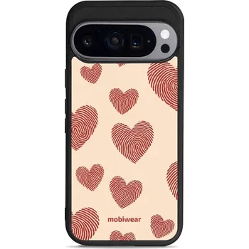 Pouzdro na mobilní telefon Lesklý kryt Mobiwear Glossy - Google Pixel 9 Pro - GP93G Otisk srdce (Prémiové lesklé pouzdro, obal, kryt Mobiwear Glossy na mobil Google Pixel 9 Pro - GP93G Otisk srdce, materiál Plast + TPU silikon - krytí po všech stranách, neošoupatelný potisk, tenké)