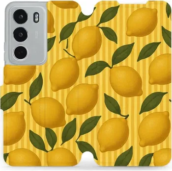 Pouzdro na mobilní telefon Flipové pouzdro Mobiwear - Realme C71 - VP81S Citrony (Knížkové flip pouzdro, obal, kryt na mobil Realme C71 - VP81S Citrony, materiál Umělá kůže + TPU - ochrana 360°, stojánek, silikonová vanička, magnetické zavírání)